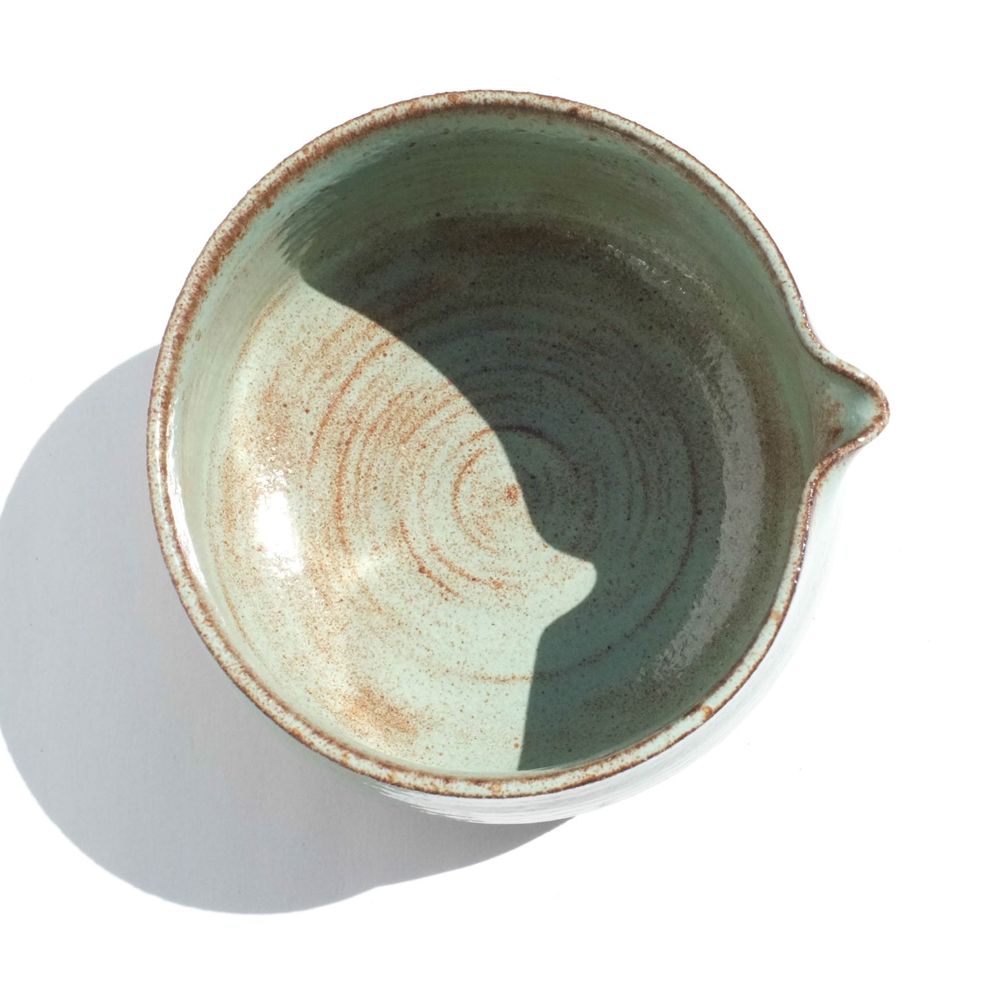 Minty Shino - Matcha Bowl with Spout
