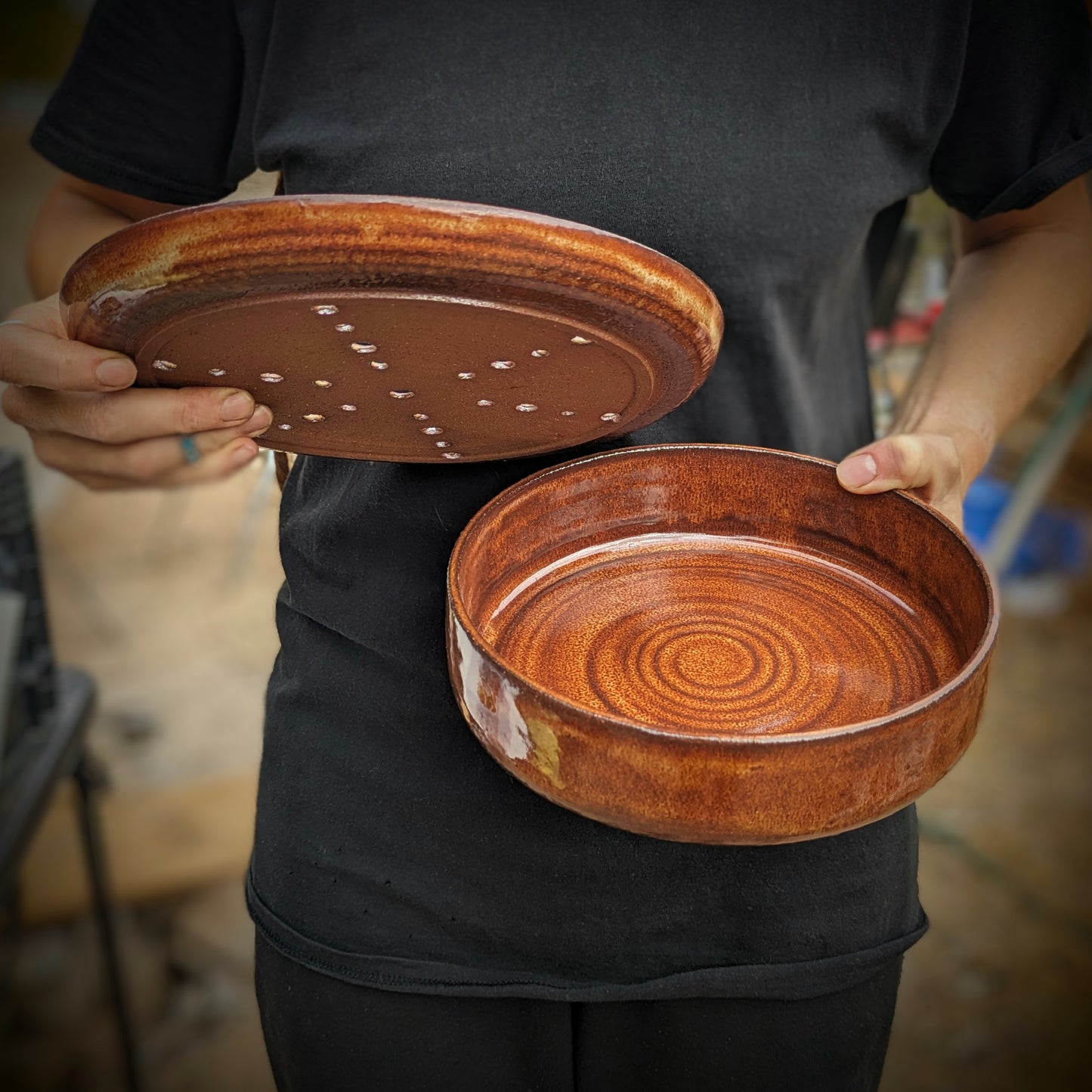 Tea Tray with Waste Water Storage
