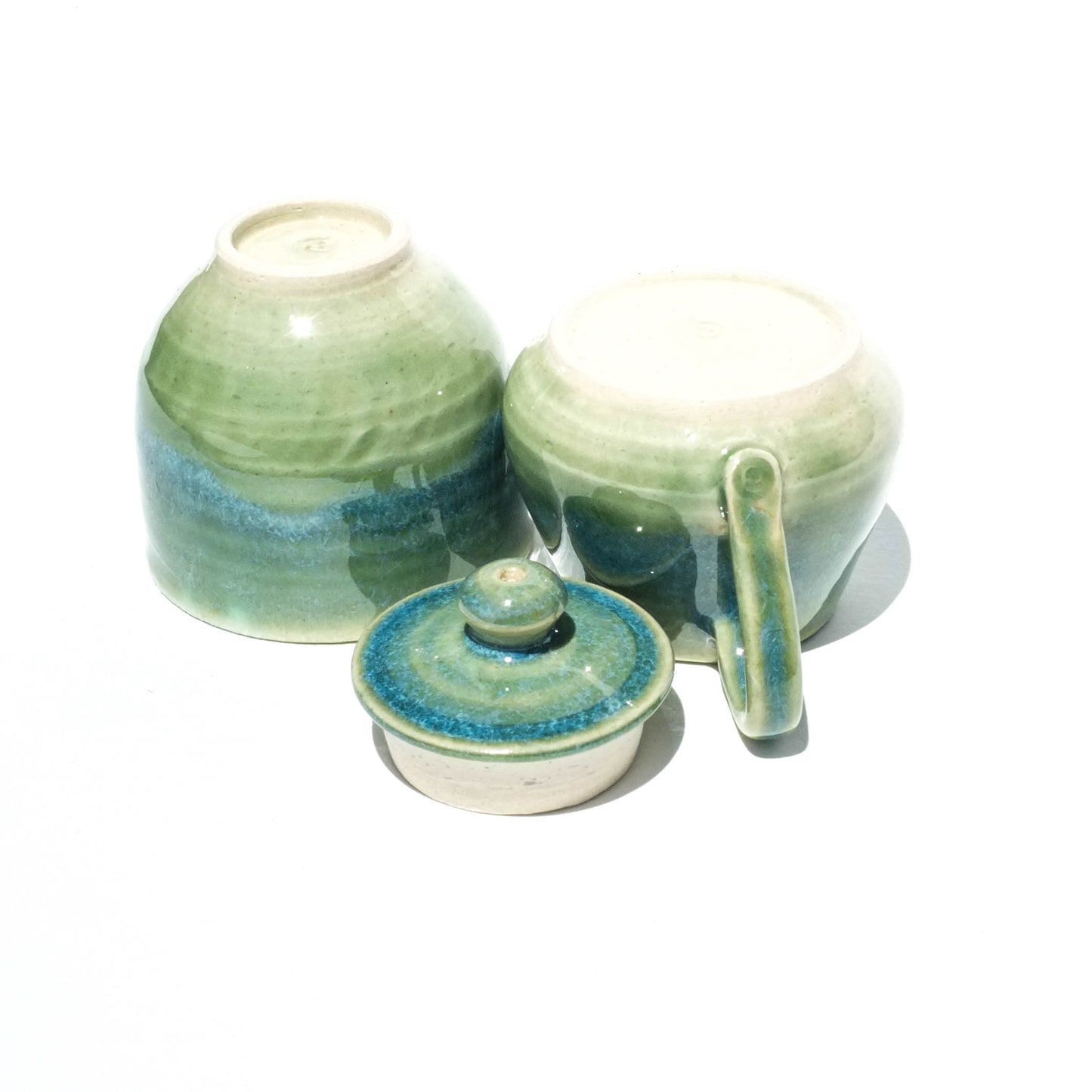 Celadon Waves - 70ml Teapot and Cup Set