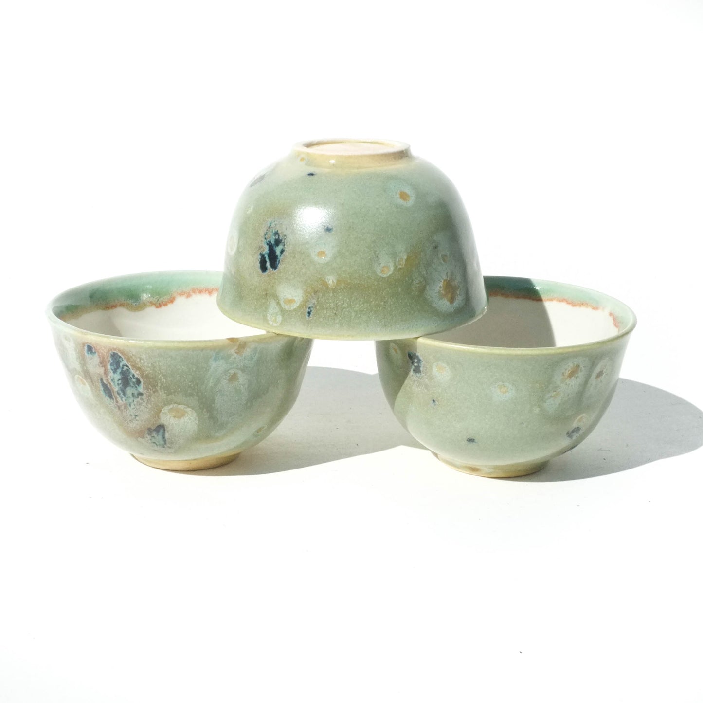 Malachite - 50ml Gongfu Teacups - Set of 3