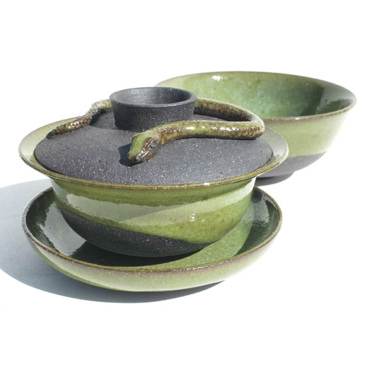 Serpentine - 100ml Sculptural Gaiwan and Teacup Set