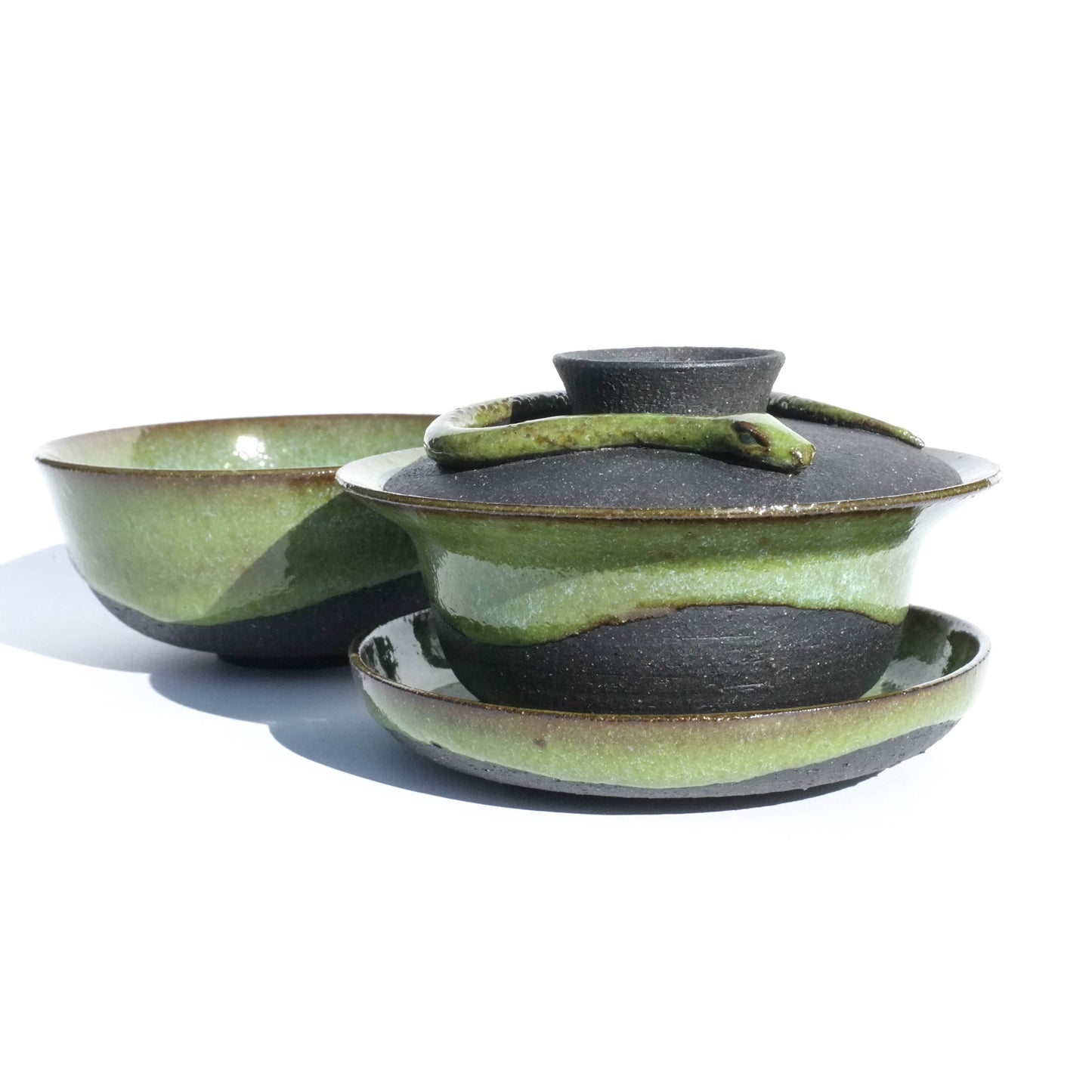 Serpentine - 115ml Sculptural Gaiwan and Teacup Set