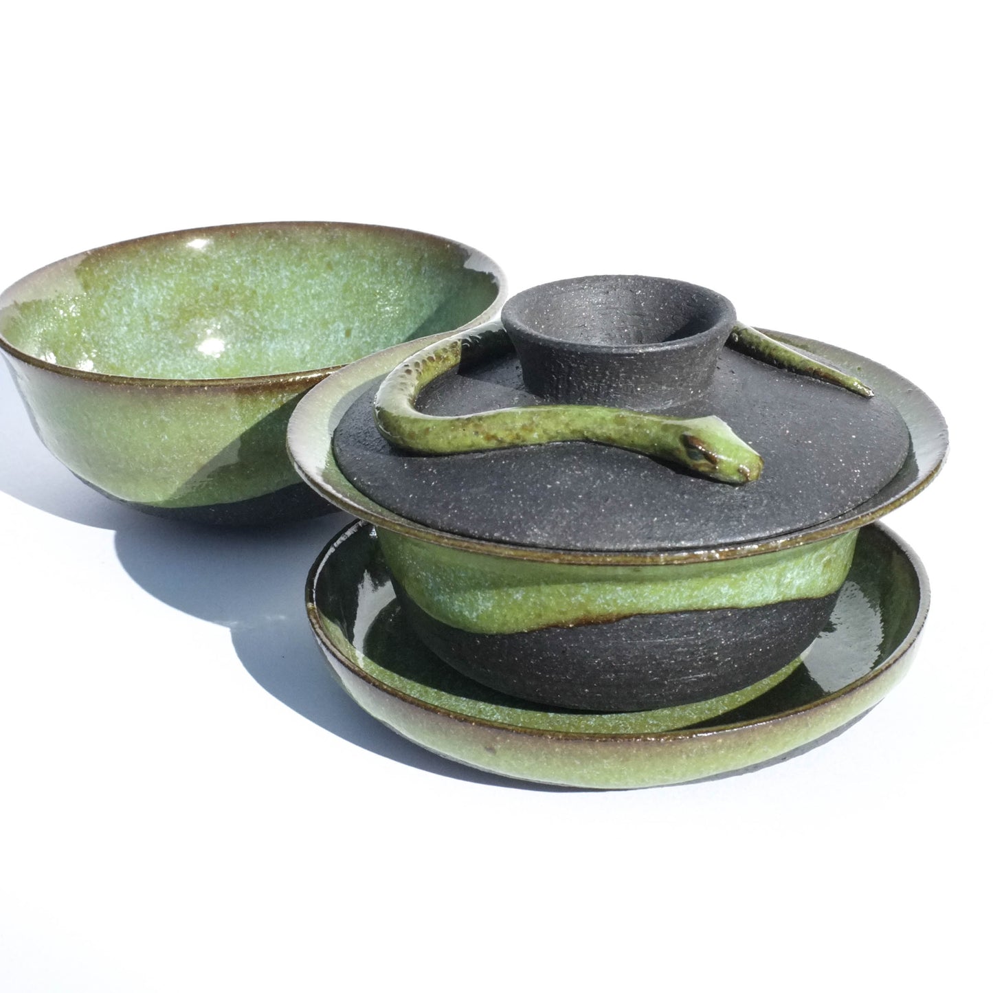 Serpentine - 115ml Sculptural Gaiwan and Teacup Set
