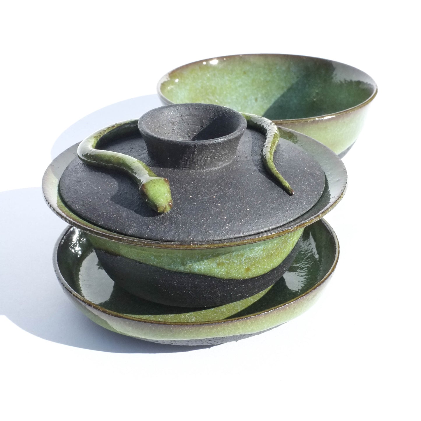 Serpentine - 115ml Sculptural Gaiwan and Teacup Set