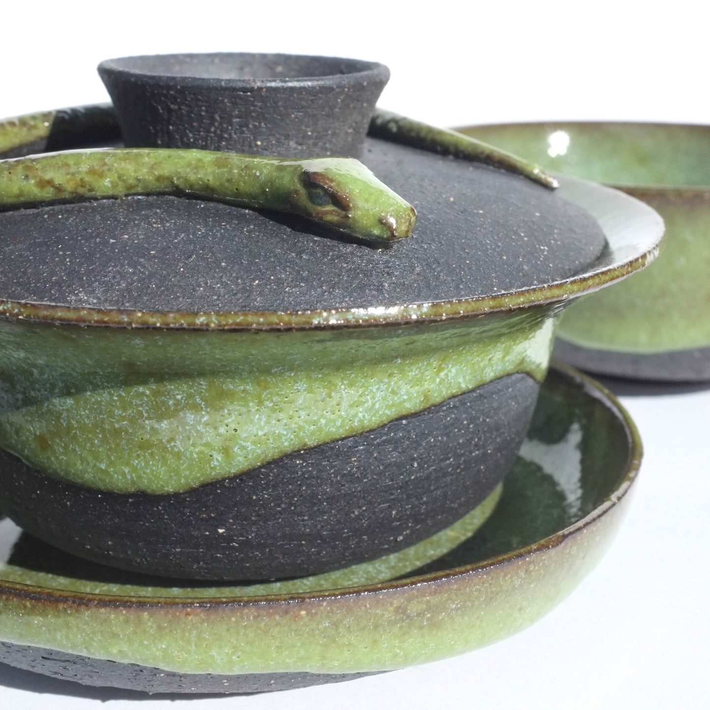 Serpentine - 115ml Sculptural Gaiwan and Teacup Set